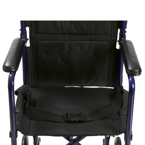 Drive Medical ATC17-BL Lightweight Transport Wheelchair, 17" Seat, Blue